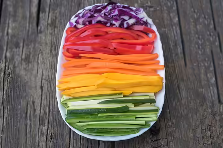 Chopped Up Fruits And Veggies