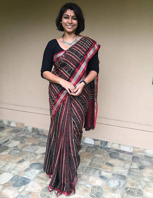 The Ikkat-Striped Cotton Saree