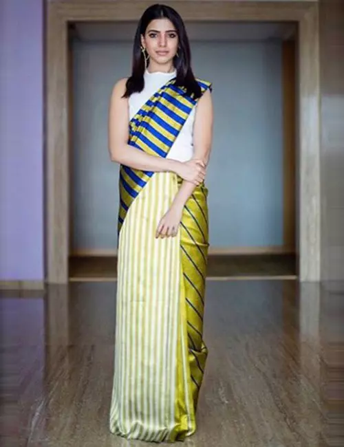 The Multi-Colored Stripe Pattern Saree