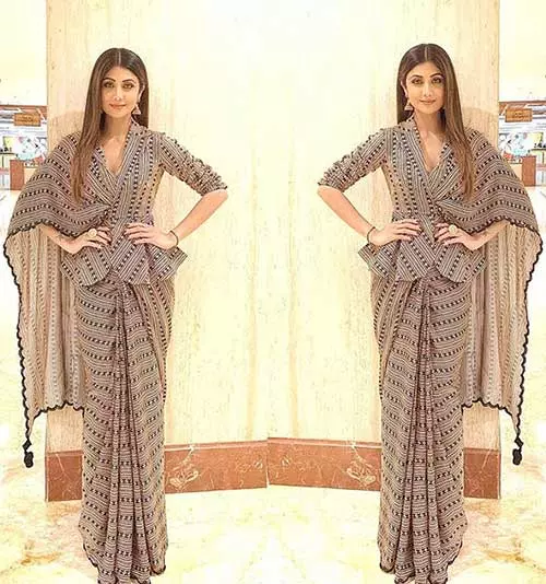 The Striped Printed Saree