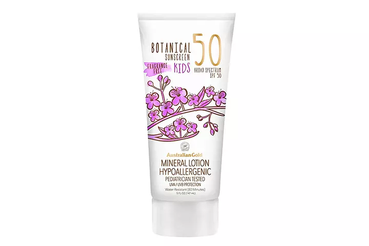 Australian Gold Botanical Sunscreen Mineral Lotion for Kids