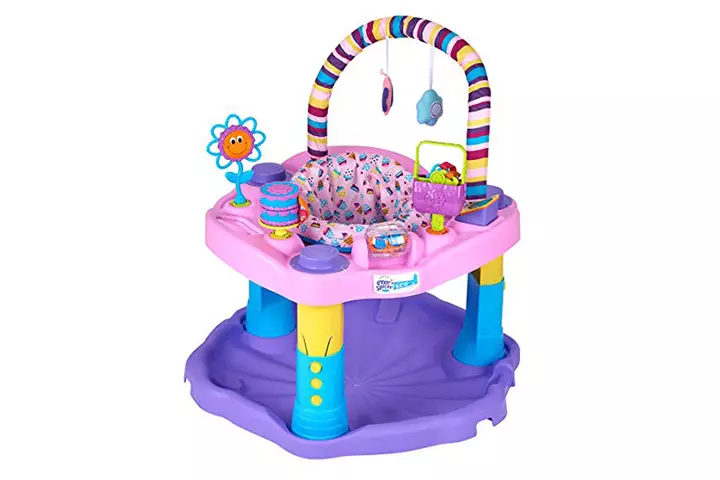 6. Evenflo Exersaucer Bounce and Learn Sweet Tea