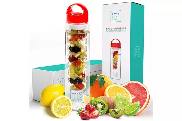 Fruit infuser water bottle