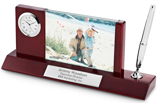 Pen Stand With Clock Personalized Pen Stand With Clock