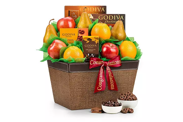 Godiva congratulations gift basket