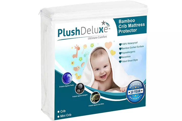 PlushDeluxe Crib Mattress Protector