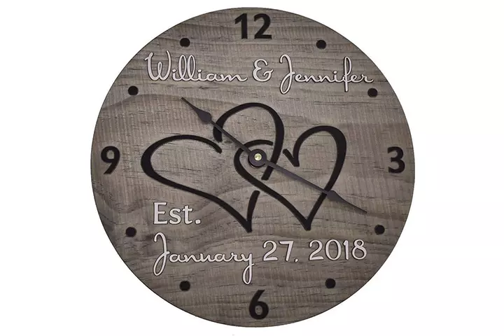 The Wood Clock Shop Personalized Wall Clock