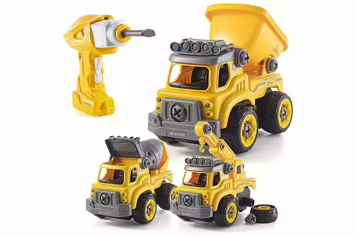 Top Race Three-In-One Construction Truck Take Apart Toy