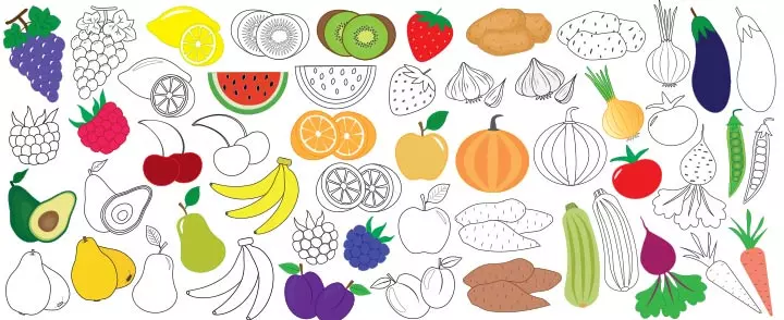 Color The Veggies