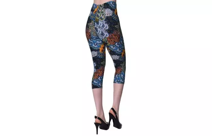 1. Viv Collection Print Brushed Ultra Soft Cropped Capri Leggings