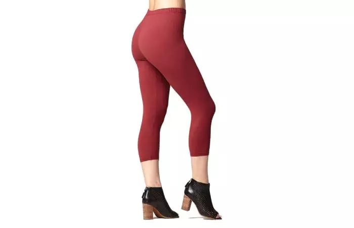 6. Conceited Premium Ultra Soft High Waisted Plus Size Capri Leggings For Women