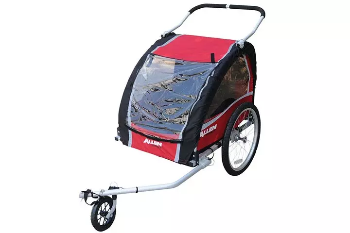 Allen Sports Premium Aluminum 2 Child Bicycle Trailer and Stroller