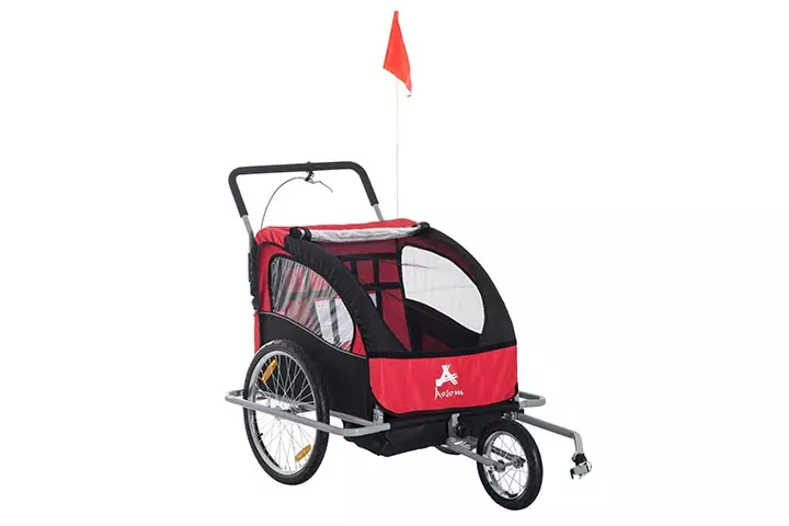 Aosom Elite 2-in-1 Double Child Bike TrailerJogger