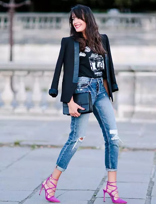 Black Blazer With Jeans Outfit