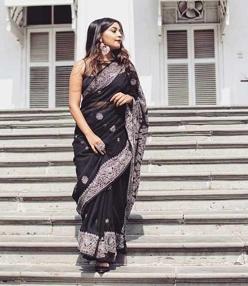 Chikankari saree Chikankari saree