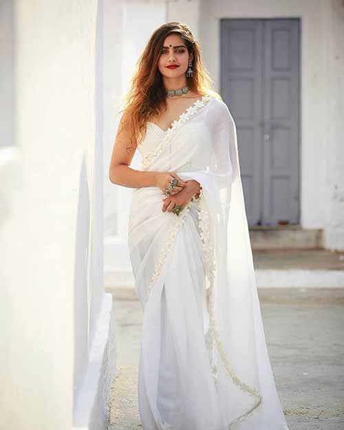 Heavenly white saree Heavenly white saree