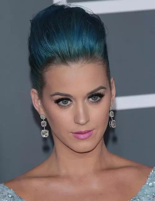 Mermaid Blue Pouf Updo