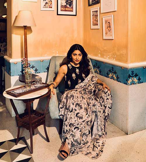 Scribbled in monochrome saree Scribbled in monochrome saree