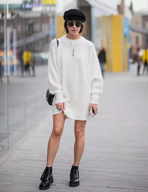 Sweater Dress With Statement Shades