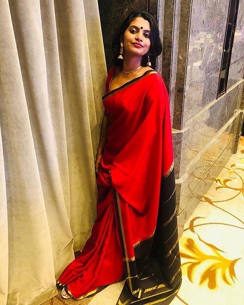 Thin border saree Thin border saree