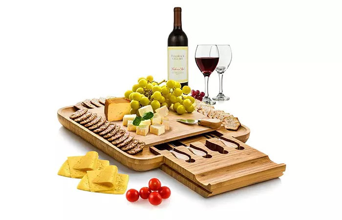 Bambusi Premium Bamboo Cheese Board Set