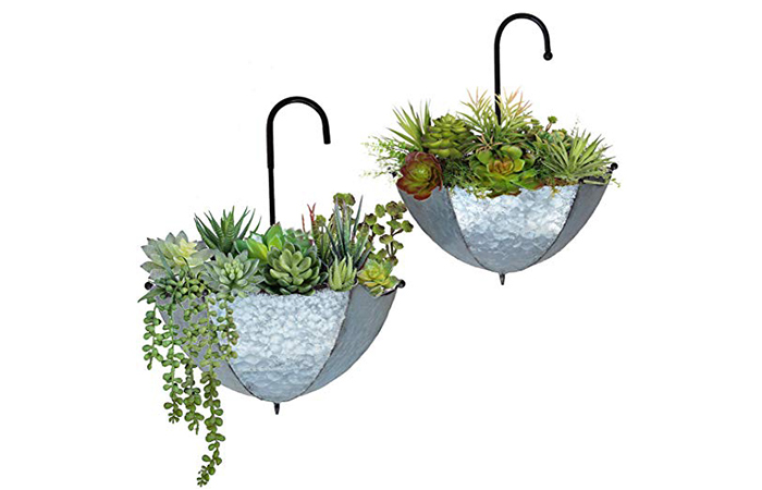 Hanging Wall Flower Holder GIFTME Umbrella Hanging Wall Flower Holder