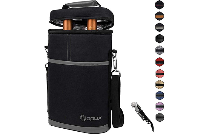 Wine Bottle Carrier Insulated Two Wine Bottle Carrier