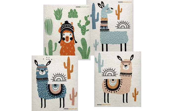Swedish Dishcloth Set Mixed Llama Swedish Dishcloth Set