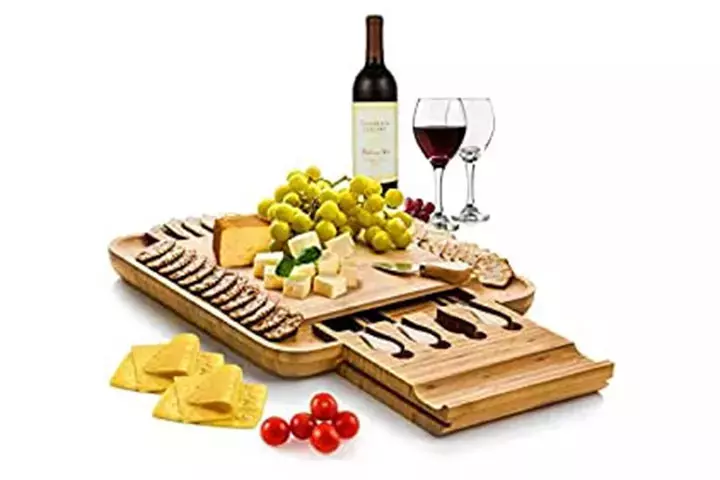 Bambusi Cheese Board and Knife Set