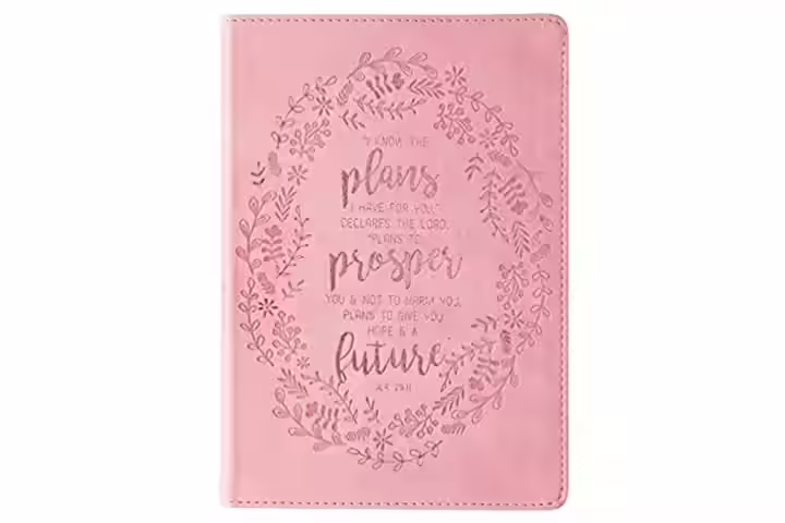 Christian Art Gifts Pink Faux Leather Journal