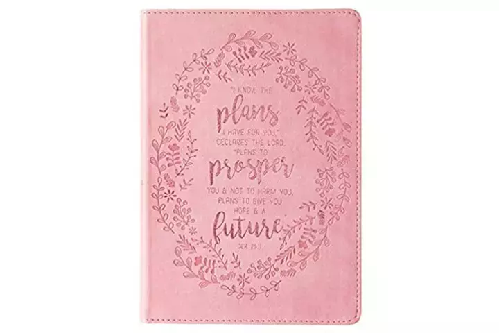 Christian Art Gifts Pink Faux Leather Journal