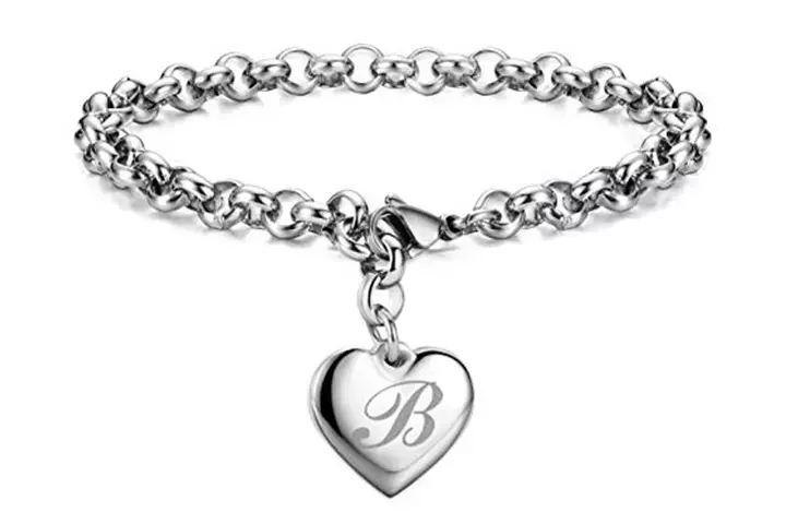 Monily Initial Charm Bracelet