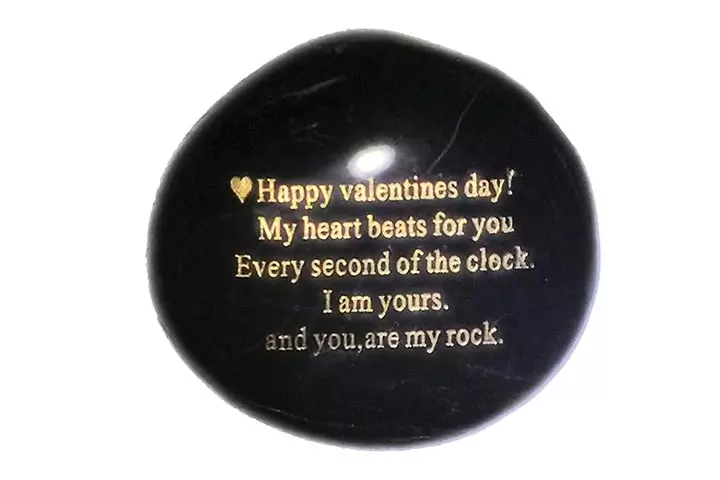 Happy Valentine's Day - Engraved Rock