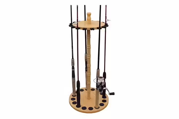 Rush Creek Creations fishing rod storage rack