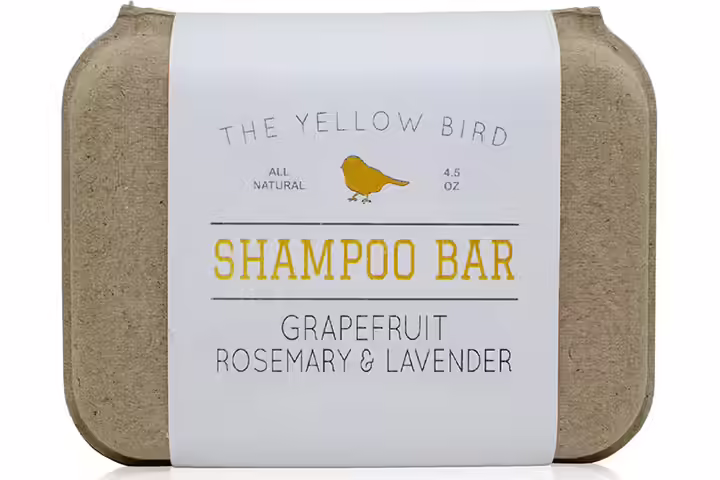 The Yellow Bird Grapefruit, Rosemary, and Lavender Shampoo Bar