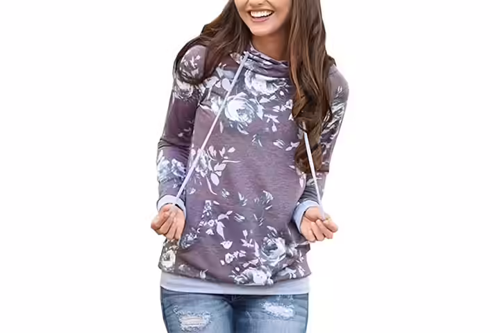 Angashion Floral Printed Sweatshirt