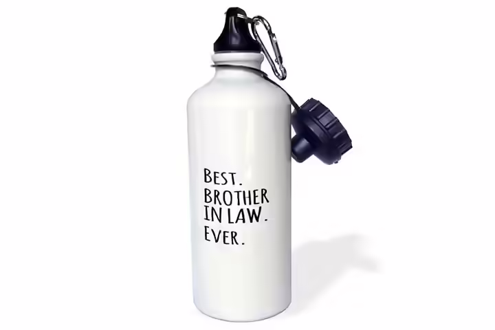 Black Text Sports Water Bottle, 21oz