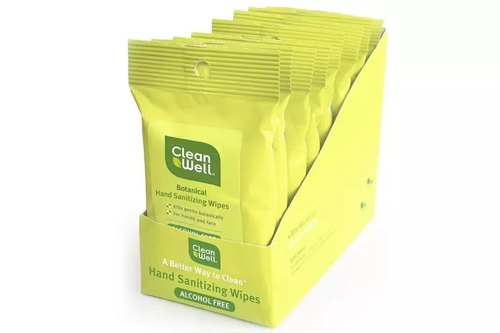 CleanWell Botanical Hand Sanitizing Wipes