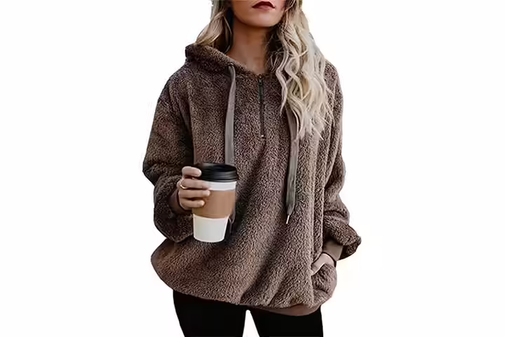 Reachme Oversized Sherpa Pullover