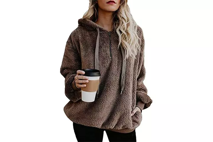 Reachme Oversized Sherpa Pullover