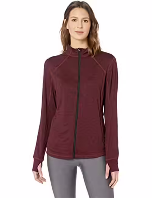 Amazon Essentials Women's Brushed Tech Stretch Full-Zip Jacket