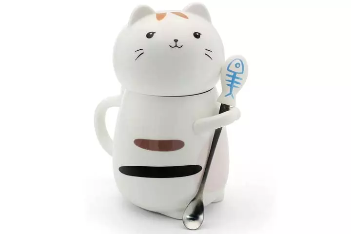 Asmwo Cute 3D Cat Funny Ceramic Tea Mug