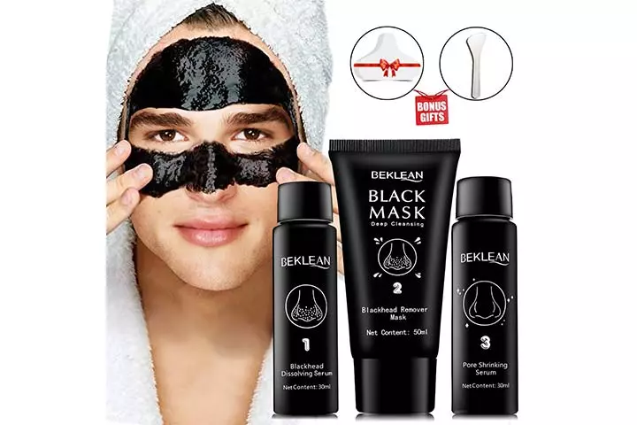 Beklean Black Charcoal Peel Off Mask for Face - Brightening Blackhead Remover