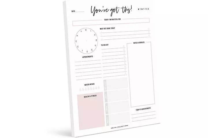 Bliss Collections Daily Planner Tear Off Pad