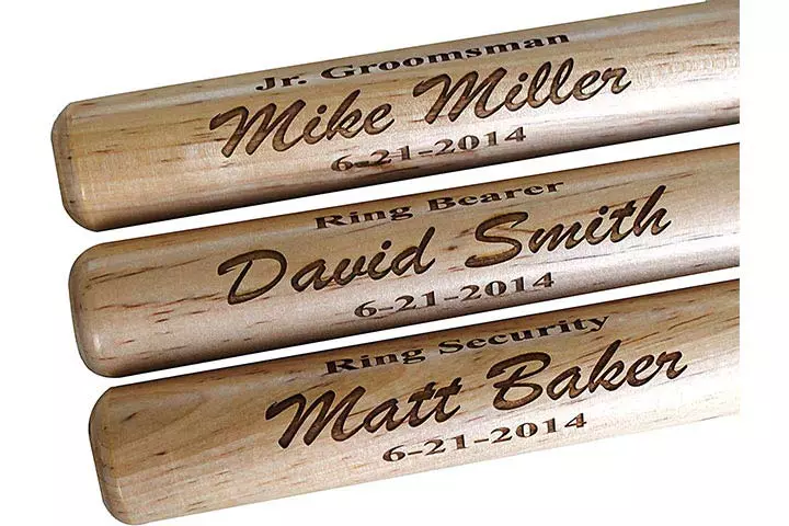 Customized Mini Baseball Bat - Ring Bearer Groomsmen Gift