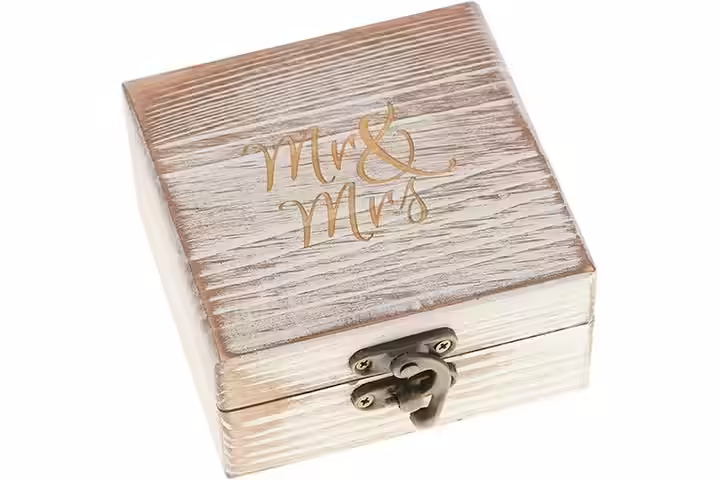 Ella Celebration Wood Ring Box for Wedding Ceremony