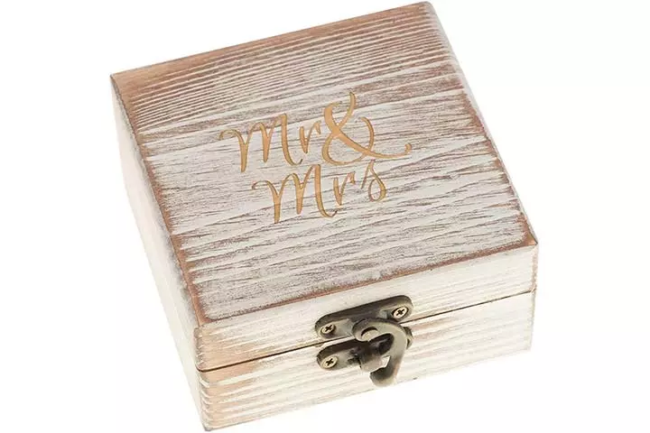 Ella Celebration Wood Ring Box for Wedding Ceremony