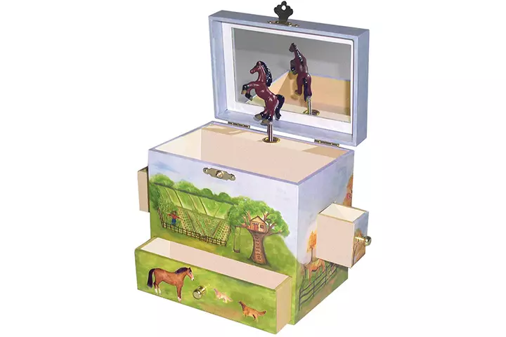 Horse Ranch Musical Jewelry Box From Enchantmints