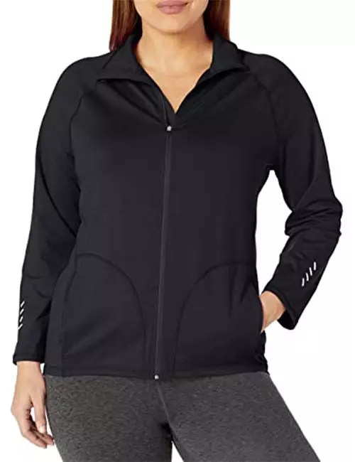 Just My Size Women’s Plus Size Active Full-Zip Mock Neck Jacket