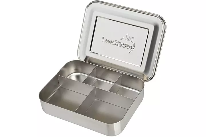 LunchBots Cinco Stainless Steel Bento Box For Kids